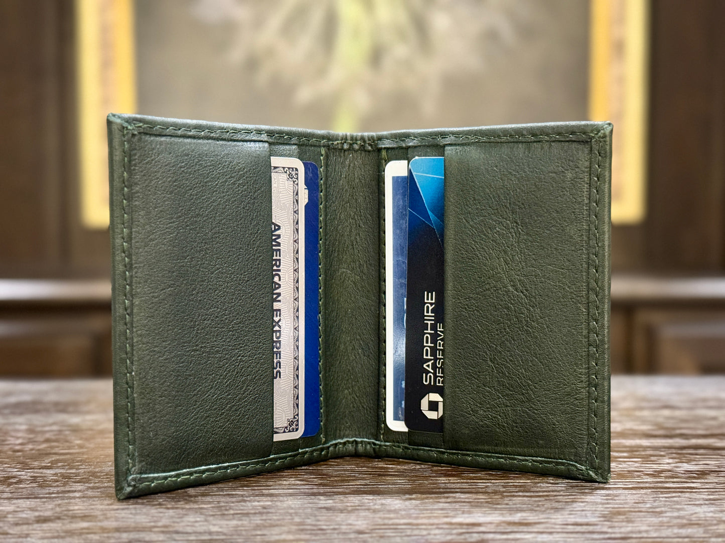 Slim Leather Wallet - Embossing Available